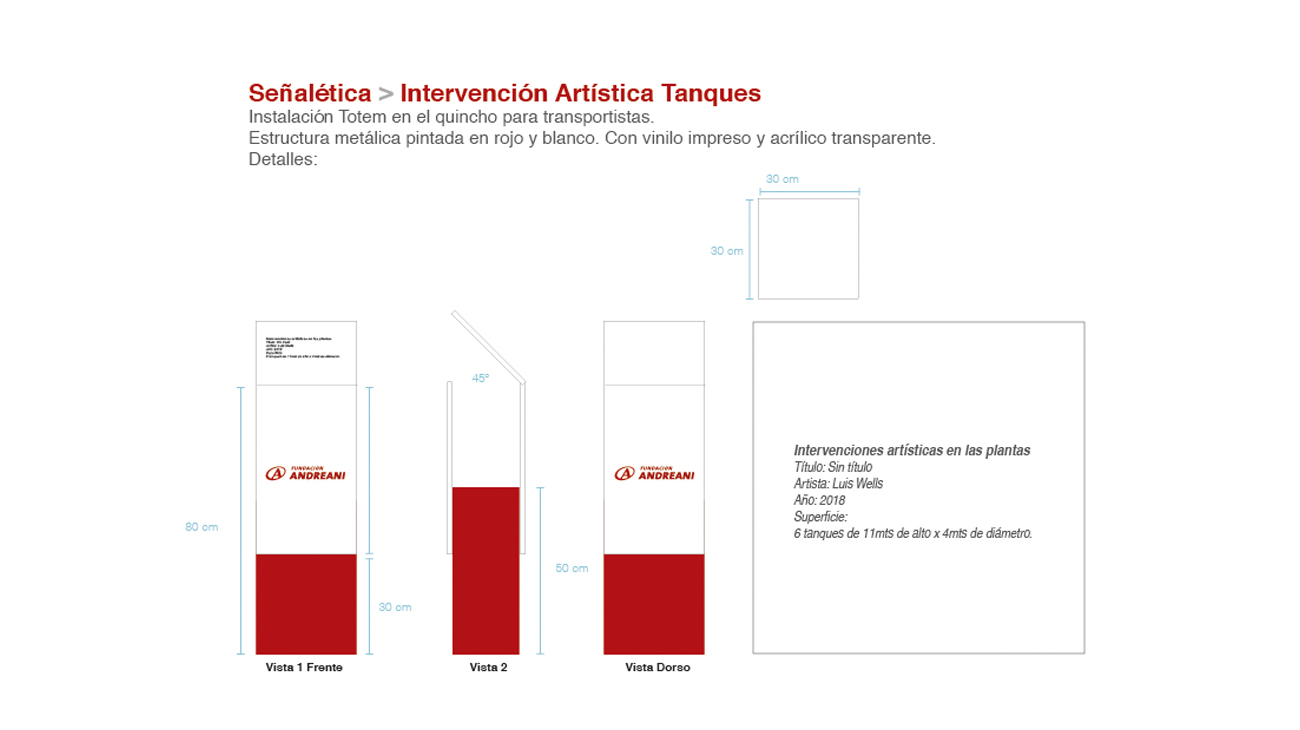 Propuesta de Totem para Intervención Artística Luis Wells