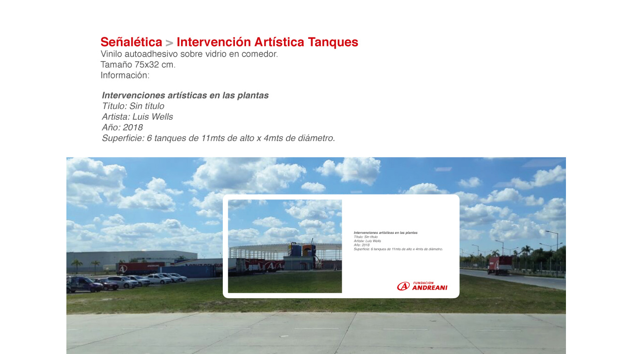 Señalización - Comunicación Inteverción Artística Tanques